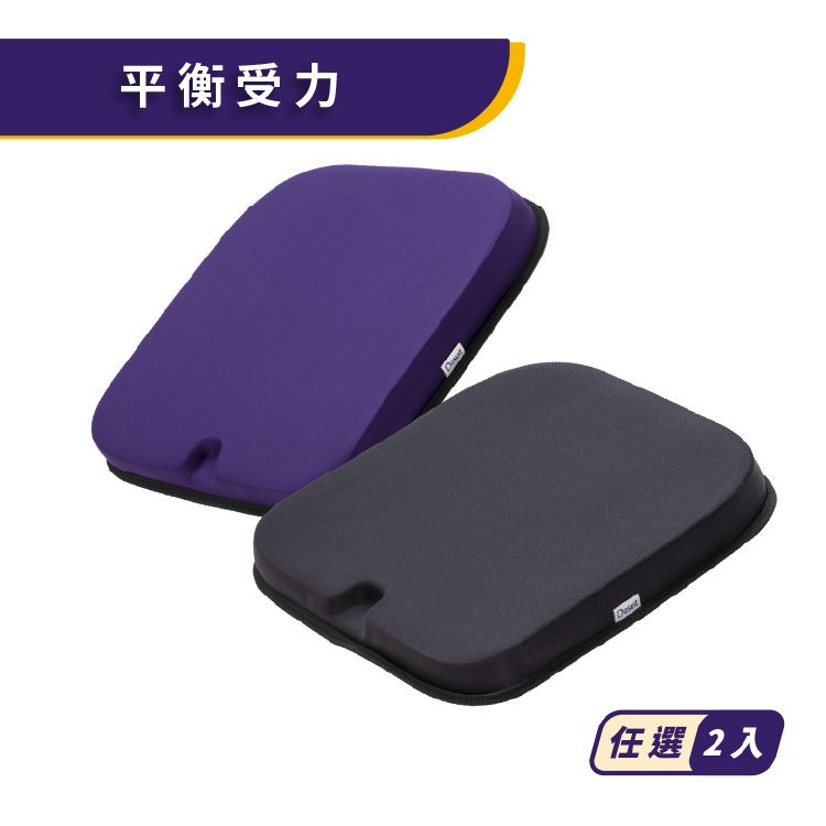 大適 Balance 衡壓版坐墊-2入組/ 低調灰+大適紫