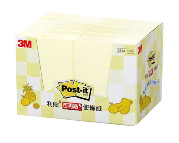 3M便條紙/ 黃色/ 12入