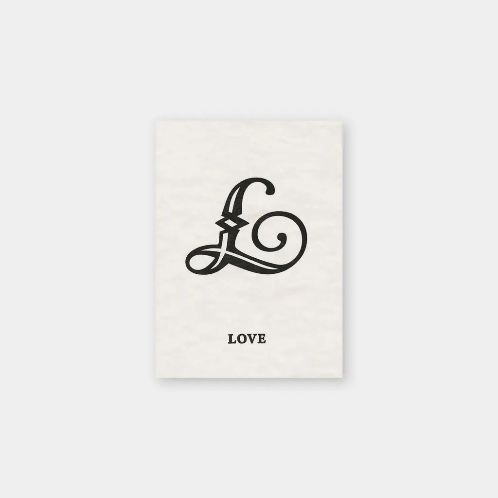 PAPERWORK活版印刷英文字母小卡/ Love