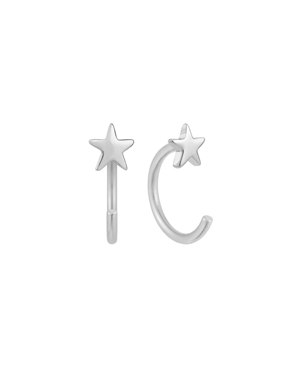 【ARTE WHITE】J&CO. JEWELRY - Little Star純銀星星C型耳環