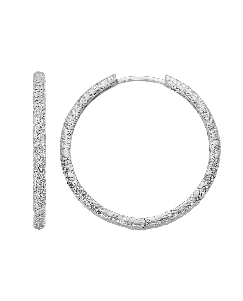 【ARTE WHITE】J&CO. JEWELRY - Vintage Statement純銀復古浮凸大圈耳環