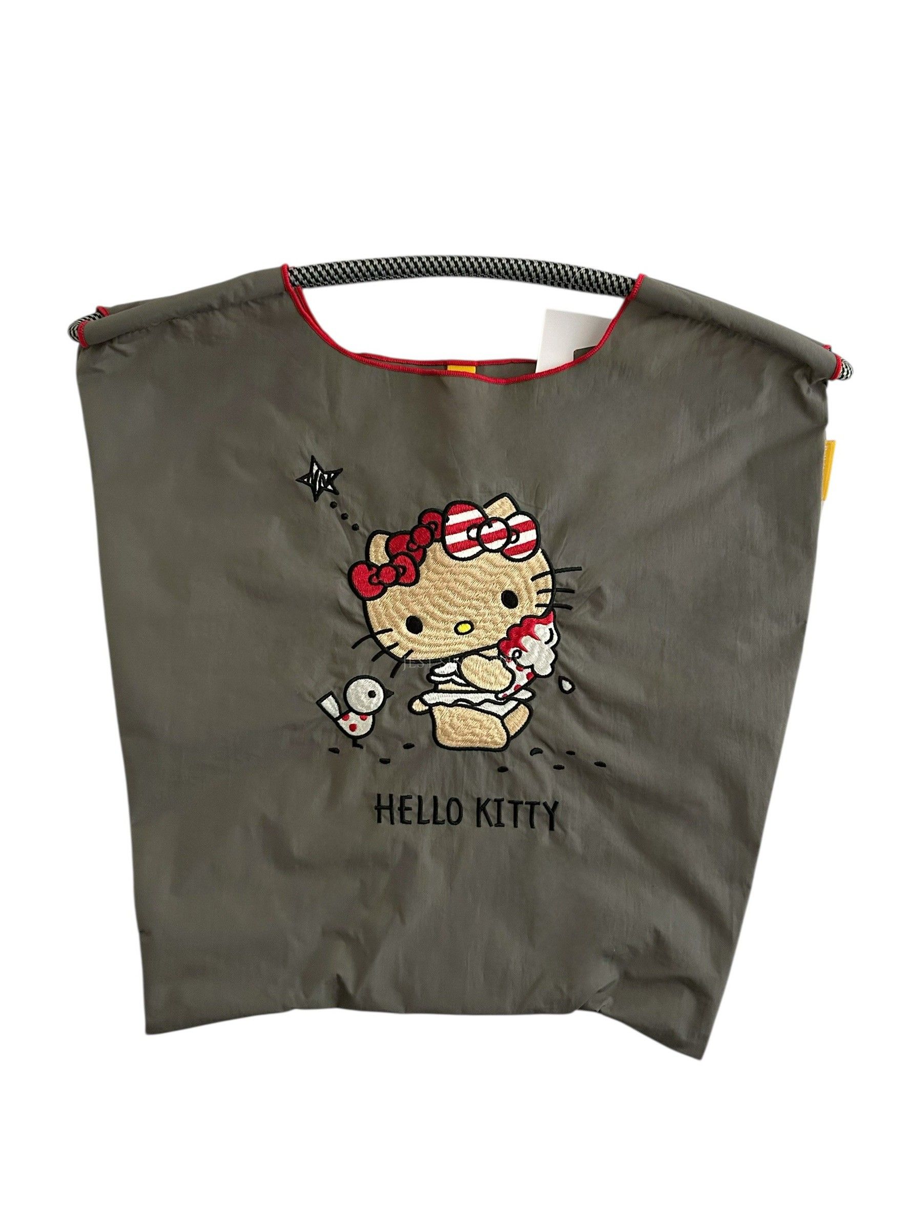【現貨】日本Ball & Chain x Hello Kitty 超人氣聯名款手袋(372007/灰/冰淇淋/黑皮/Kitty/黃標/尺寸M/手提袋/托特包/平行輸入)
