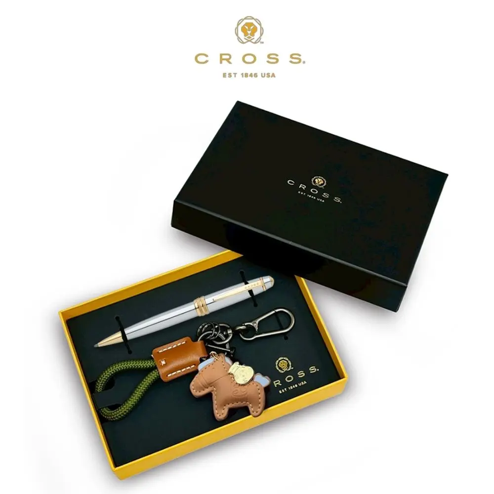 CROSS Bailey貝禮金鉻原子筆禮盒/ 吊飾顏色隨機出貨