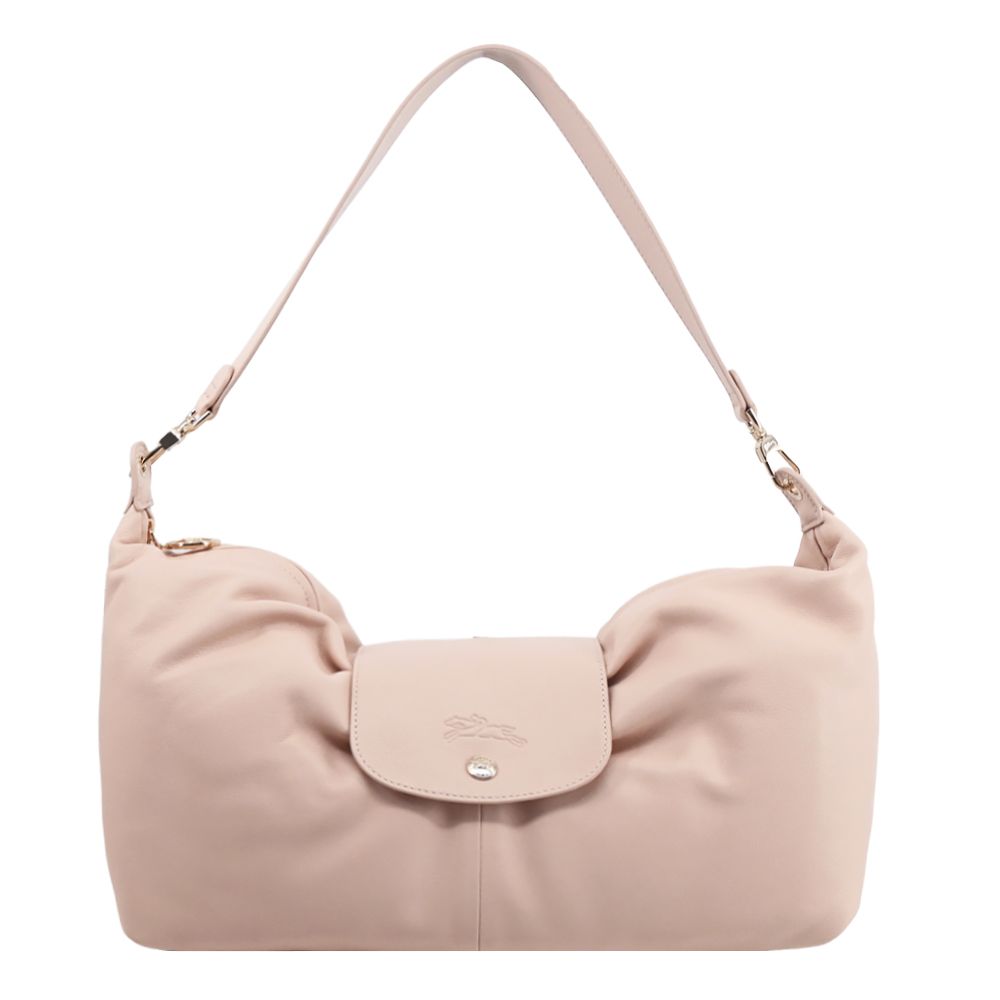 LONGCHAMP LE PLIAGE XTRA系列牛皮抓皺單肩包(奶油)/平行輸入