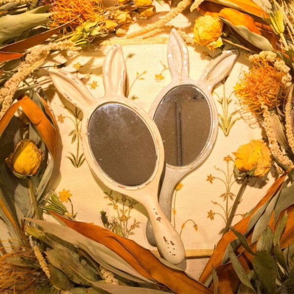 日本 artipur COTTAGE Rabbit 手拿鏡/ White