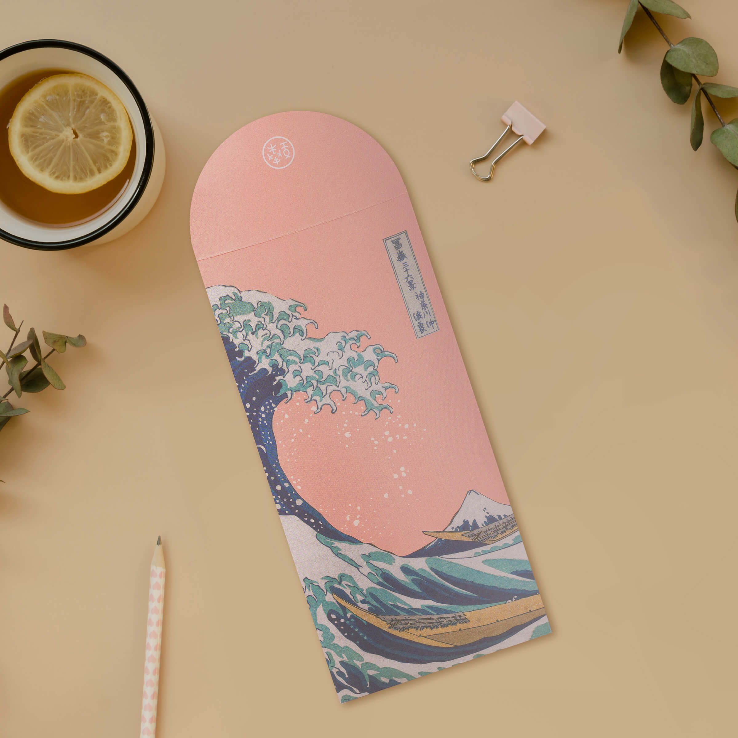 臻印藝術萬用袋/ 浮世繪/ 神奈川沖浪裏/ 櫻さくら/ 6入