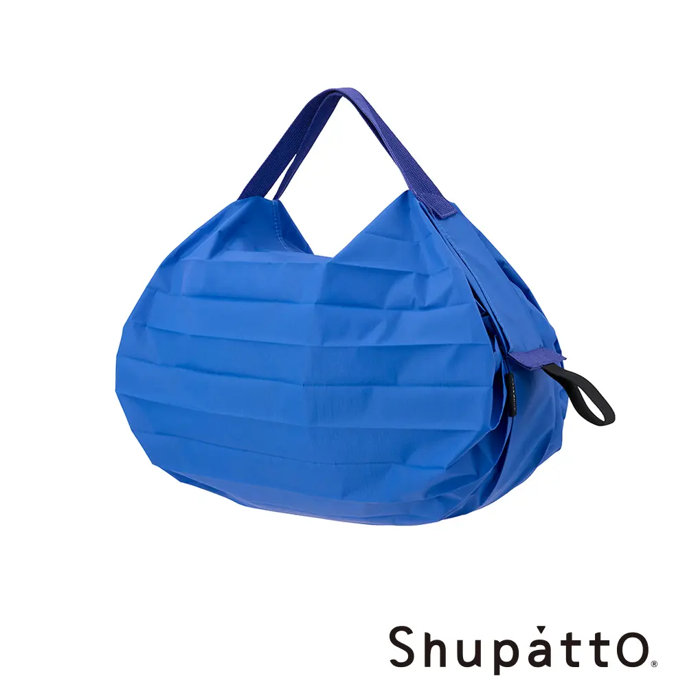 Shupatto 燈籠型日常素色秒收環保啪啪包-小/ 晴空藍