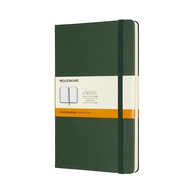 MOLESKINE經典硬殼筆記本/ L型/ 橫線/ 綠