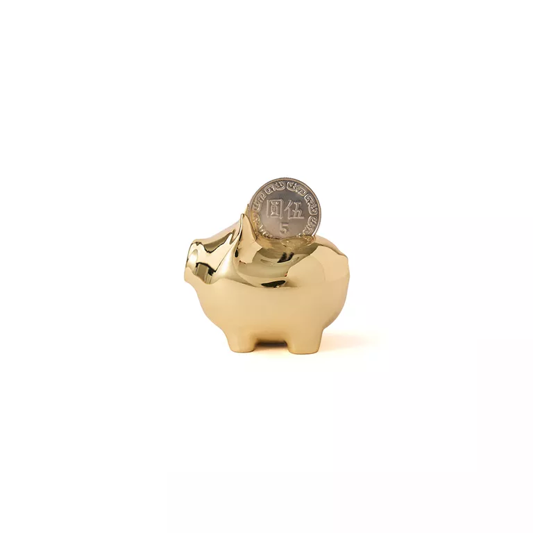 金豬擺飾/ 伍/ 5cm/ 亮金色
