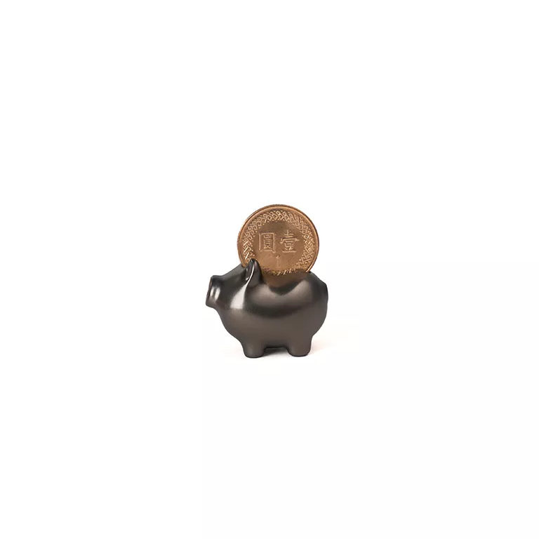 金豬擺飾/ 叁/ 3cm/ 霧鎳黑