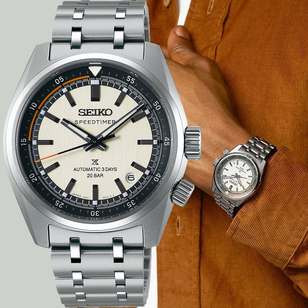 SEIKO 精工 Prospex Speedtimer 三日鍊 70年代復古機械錶 手錶-39.5mm (SPB513J1/6R55-00L0S)