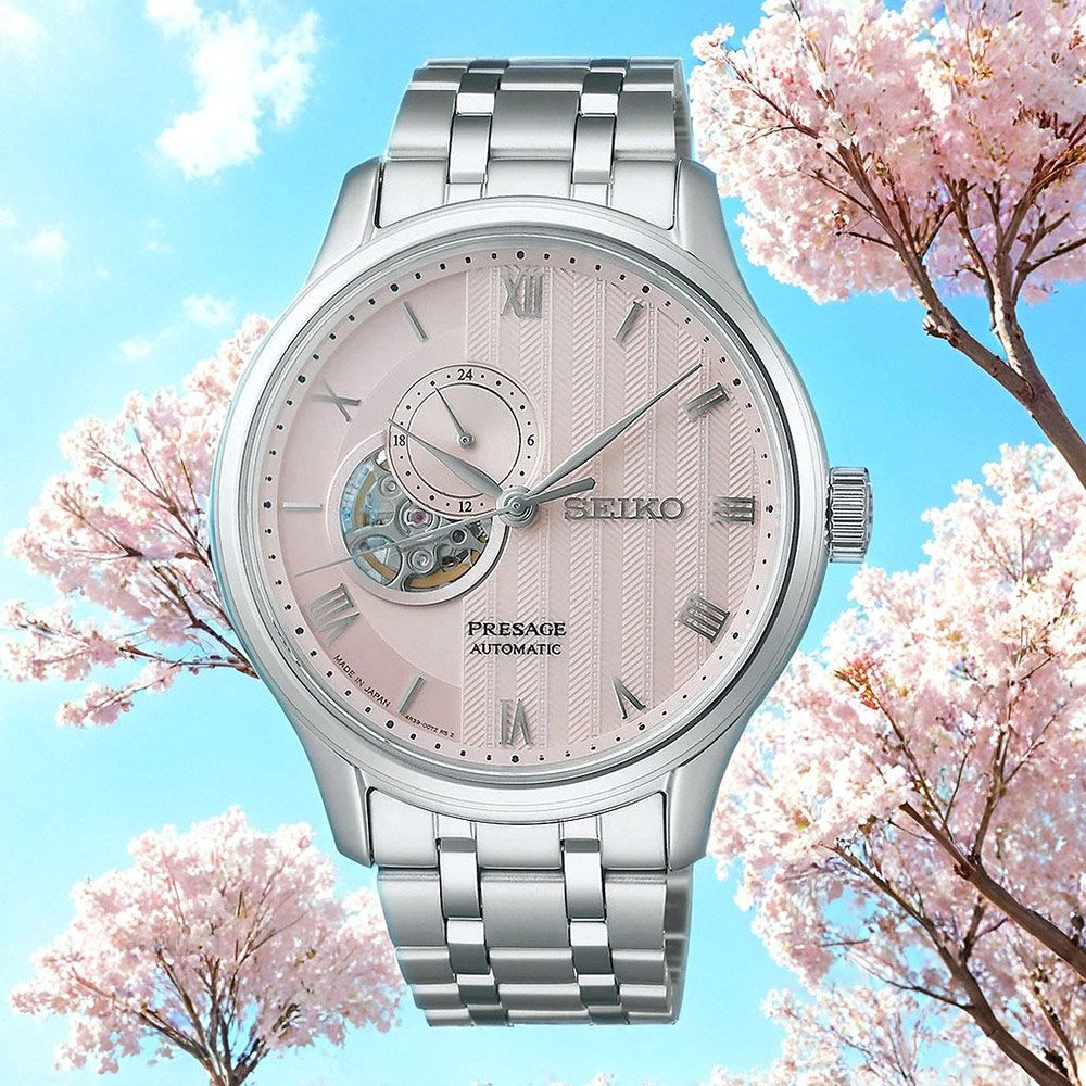 SEIKO 精工 Presage 日式庭園 古都京都 小鏤空機械錶-41.8mm(SSA465J1/4R39-00W0F)
