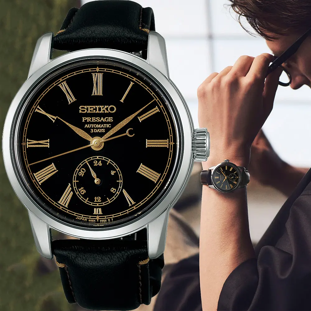 SEIKO 精工 Presage 三日鍊 日本漆藝機械錶 手錶-40.2mm(SPB499J1/6R5H-00E0C)