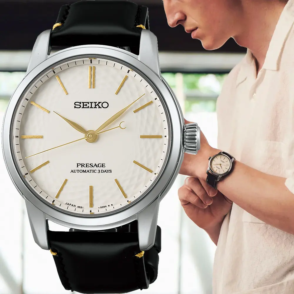 SEIKO 精工 Presage 無釉有田燒工藝限量機械錶 手錶-40.6mm(SPB497J1/6R51-00C0Z)