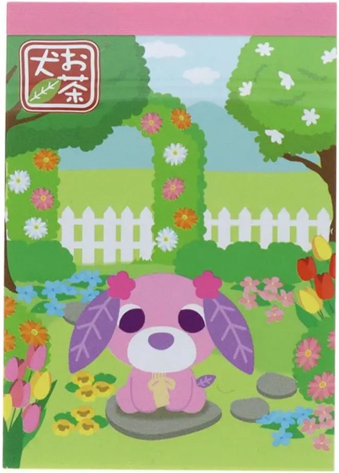 日本 sun-star 元氣小茶犬 迷你便條紙本/ 小花