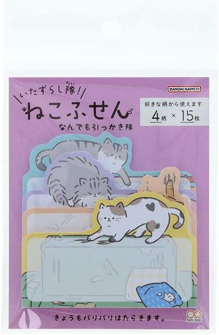 日本 sun-star 搗蛋小隊! 貓咪造型便利貼/ 亂抓小隊