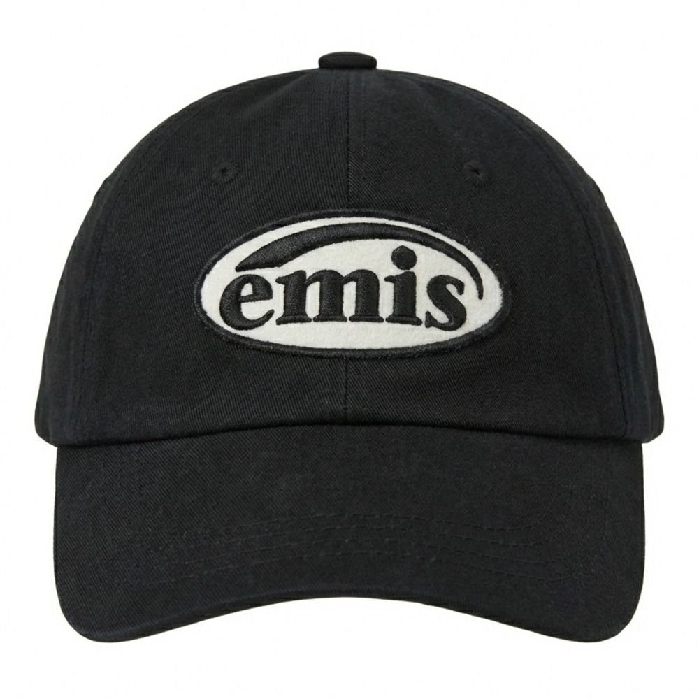 韓國 EMIS TONE ON TONE WAPPEN BALL CAP 韓製 同色刺繡棒球帽 黑色BLACK
