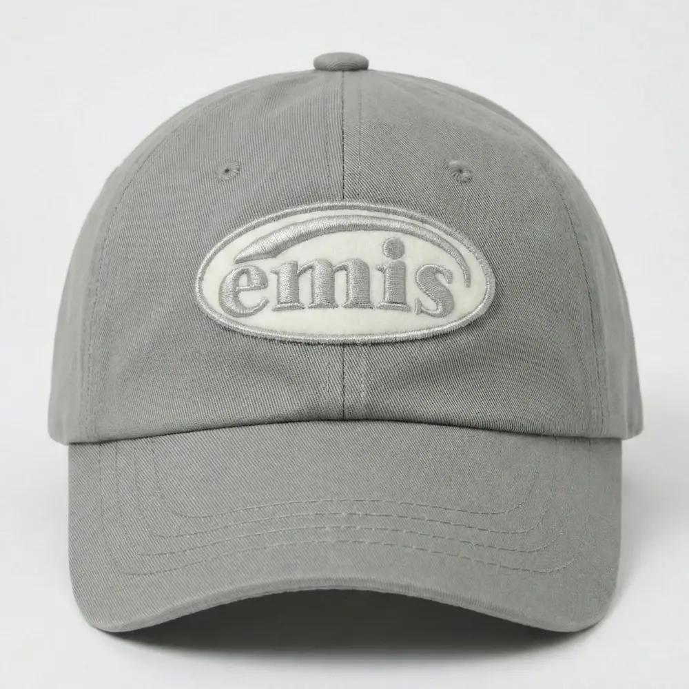 韓國 EMIS TONE ON TONE WAPPEN BALL CAP 韓製 同色刺繡棒球帽 灰色GRAY