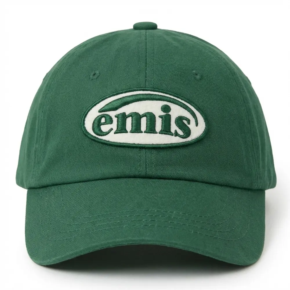 韓國 EMIS TONE ON TONE WAPPEN BALL CAP 韓製 同色刺繡棒球帽 復古綠GREEN