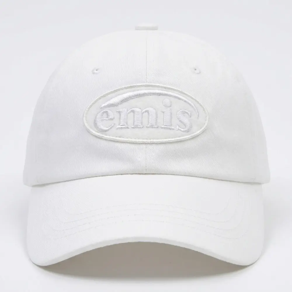 韓國 EMIS TONE ON TONE WAPPEN BALL CAP 韓製 同色刺繡棒球帽 白色WHITE