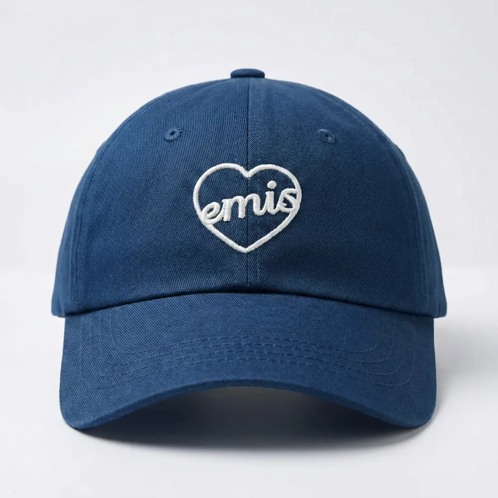 韓國 emis HEART BALL CAP 韓製愛心刺繡棒球帽 藍綠色BLUE GREEN