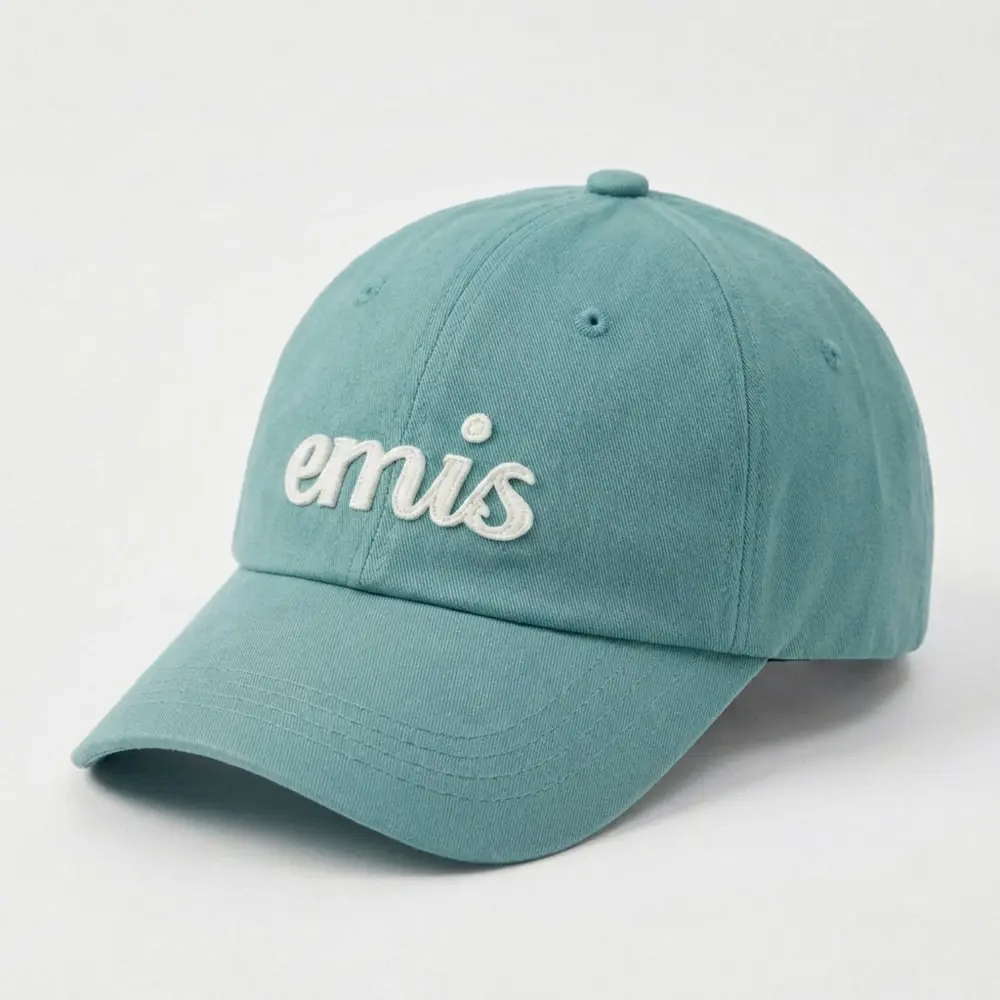 韓國 emis APPLIQUE BALL CAP 韓製棒球帽 草寫字母 薄荷綠MINT