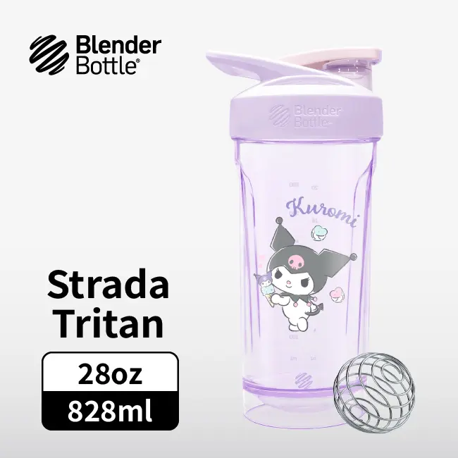 BlenderBottle Strada Tritan三麗鷗Sanrio酷洛米惡魔霜淇淋按壓式環保水壺/ 28oz/ 828ml