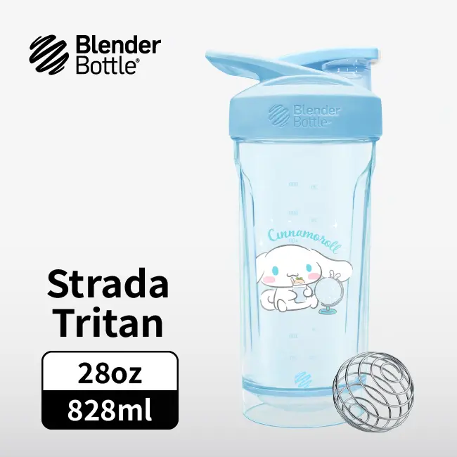 BlenderBottle Strada Tritan三麗鷗Sanrio大耳狗漂浮汽水按壓式環保水壺/ 28oz/ 828ml
