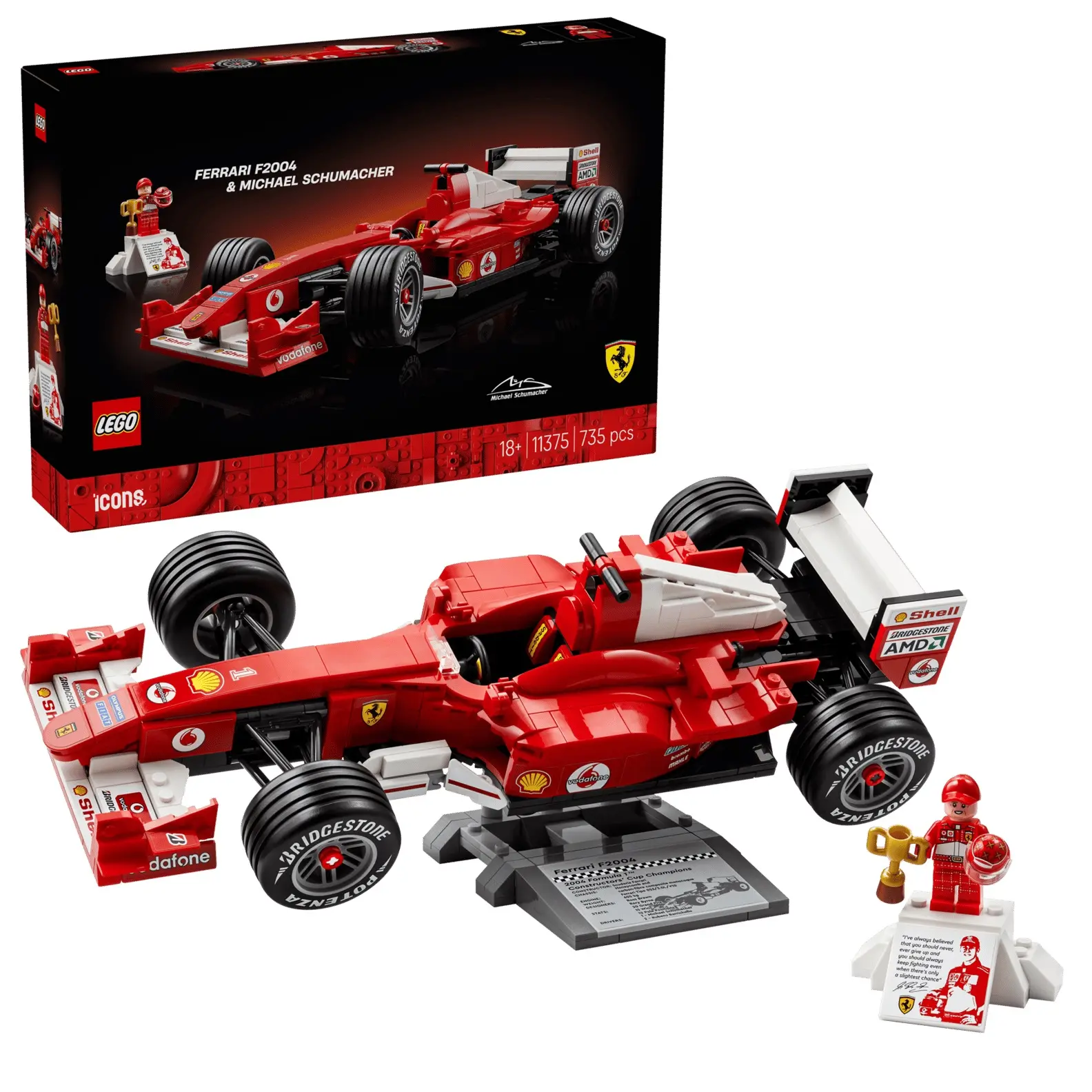 LEGO樂高積木/ Icons/ 11375/ 法拉利F2004和麥可．舒馬克