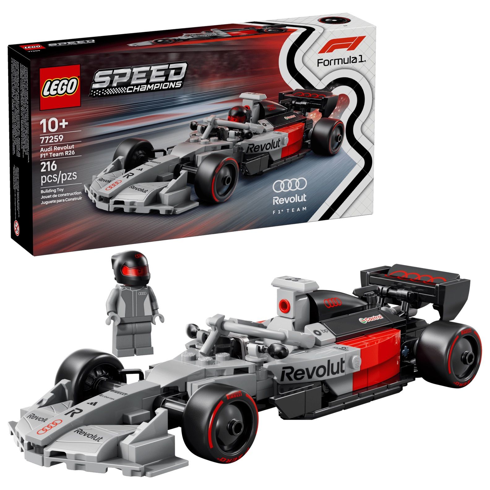 新賽季開跑➤LEGO樂高積木/ 極速賽車/ 77259/ 奧迪Revolut F1 R26賽車