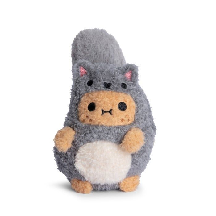 英國noodoll 迷你坐姿毛絨玩偶/ Ricespud Grey Squirrel