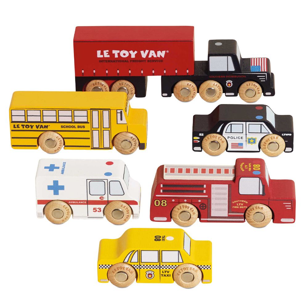 Le Toy Van紐約交通工具車車木質玩具組/ TV268