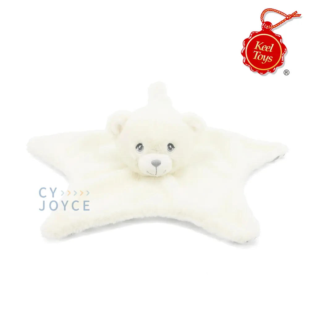 Keel Toys安撫巾小白熊/ White & Grey Bear