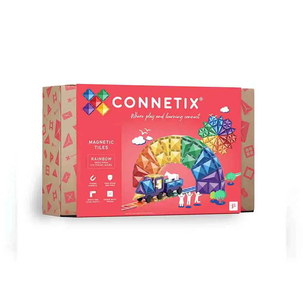 Connetix 磁樂®磁力片/ 212pcs 彩虹建構組
