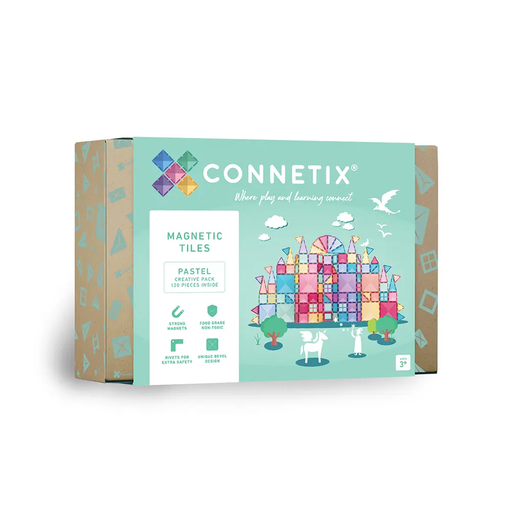 Connetix 磁樂®磁力片/ 120pcs 粉彩創作組