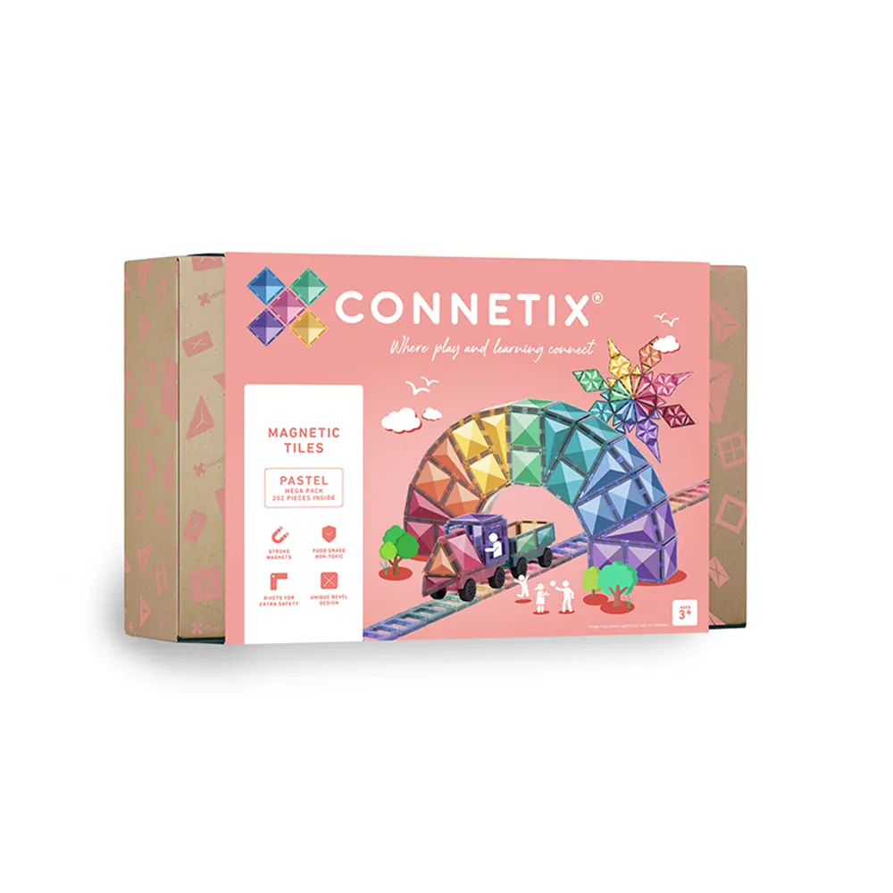 Connetix 磁樂®磁力片/ 202pcs 粉彩建構組