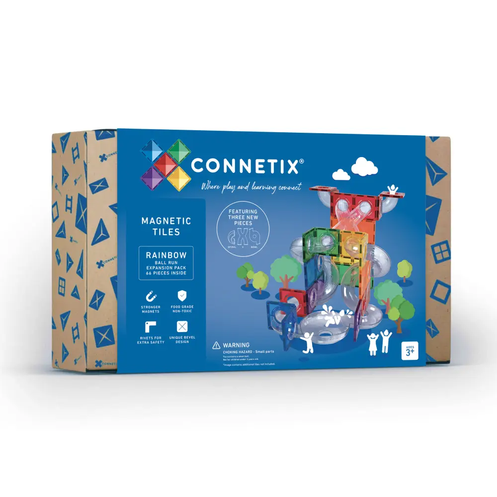 Connetix 磁樂®磁力片/ 66pcs 彩虹球道延伸組