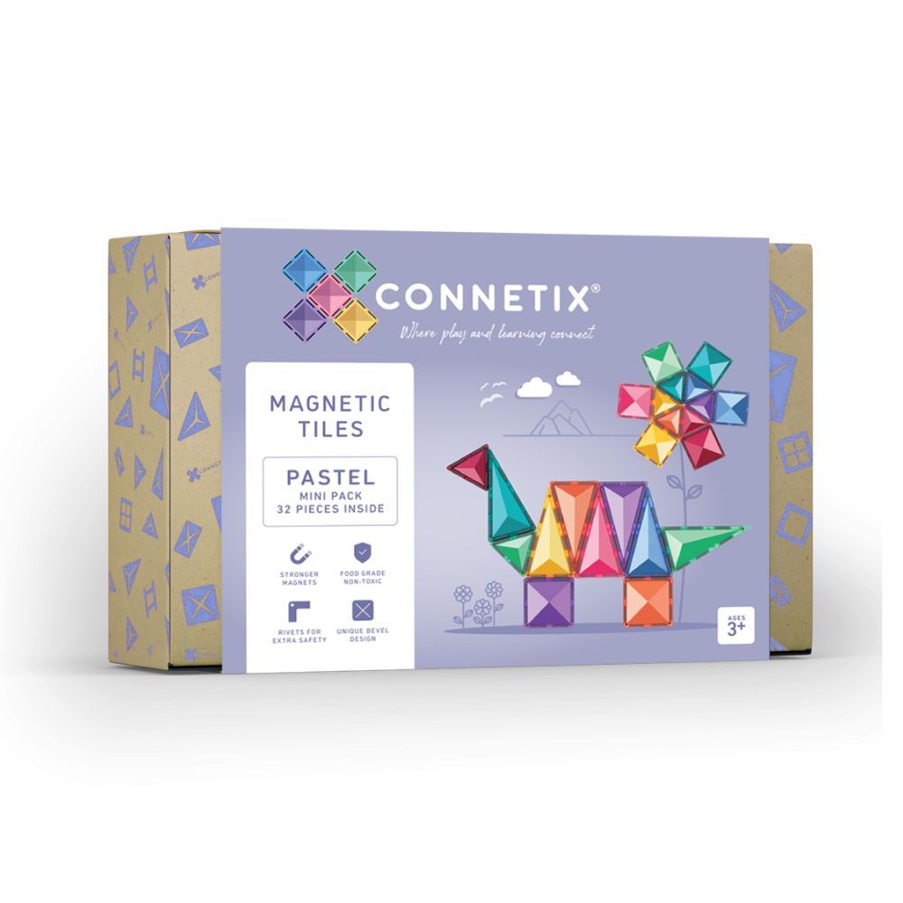 Connetix 磁力積木片 -32 pcs 粉彩迷你創意組