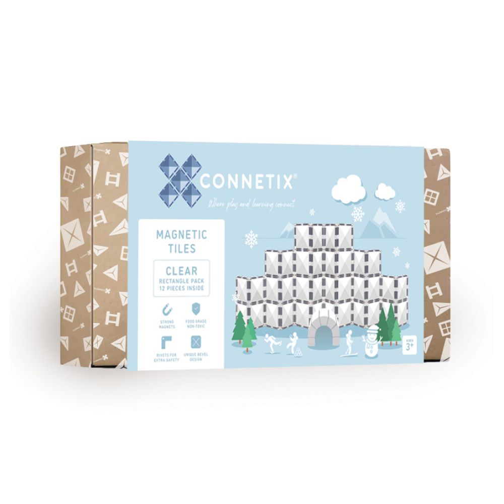 Connetix 磁樂®磁力片/ 12片透明長方條組