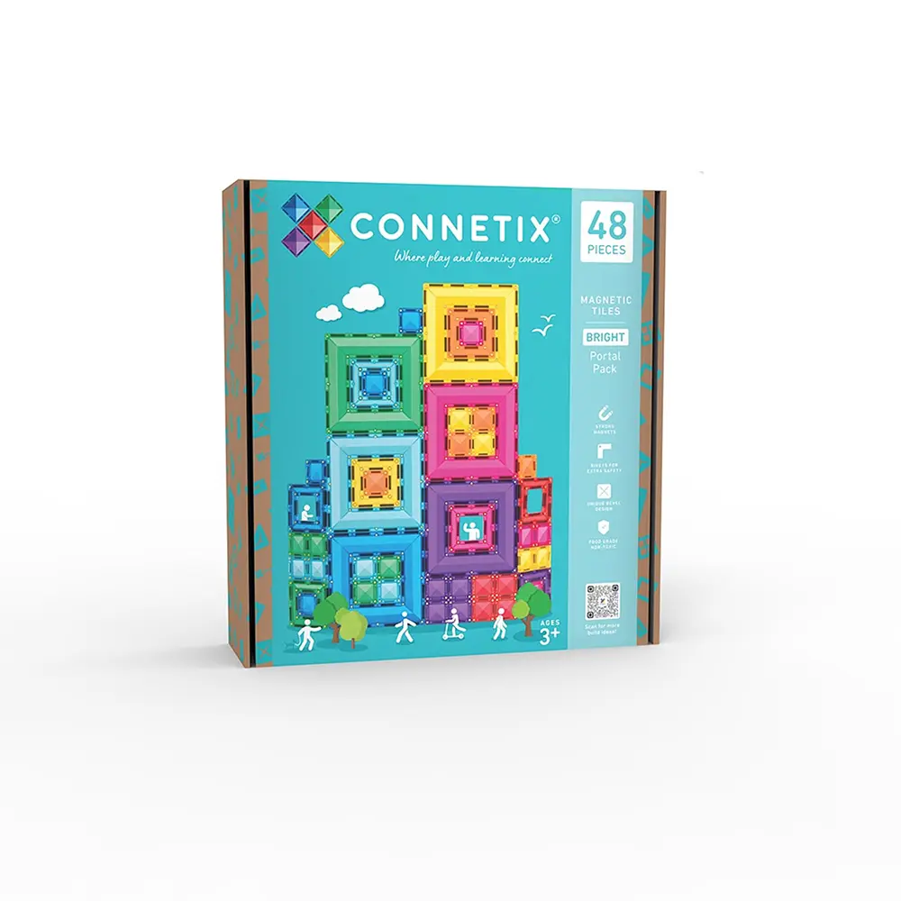 Connetix 磁樂®磁力片 / 48片 亮彩方框組