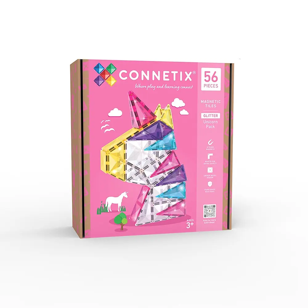 Connetix 磁樂®磁力片 / 56片 閃粉獨角獸組