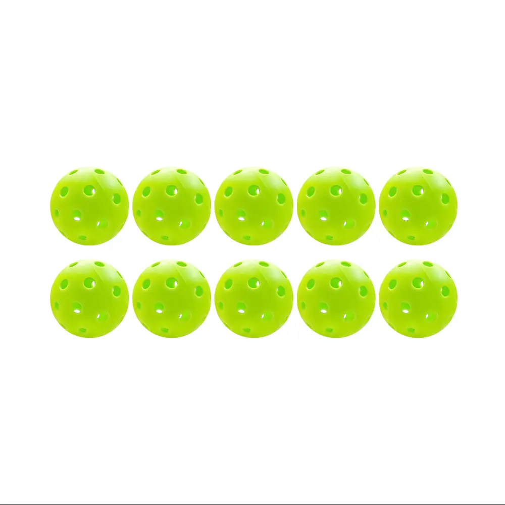 Solar Life 索樂生活 匹克球40孔 Pickleball 戶外訓練球 PE匹克球 室內室外 耐磨高彈力 標準比賽規格/ 練習球10入