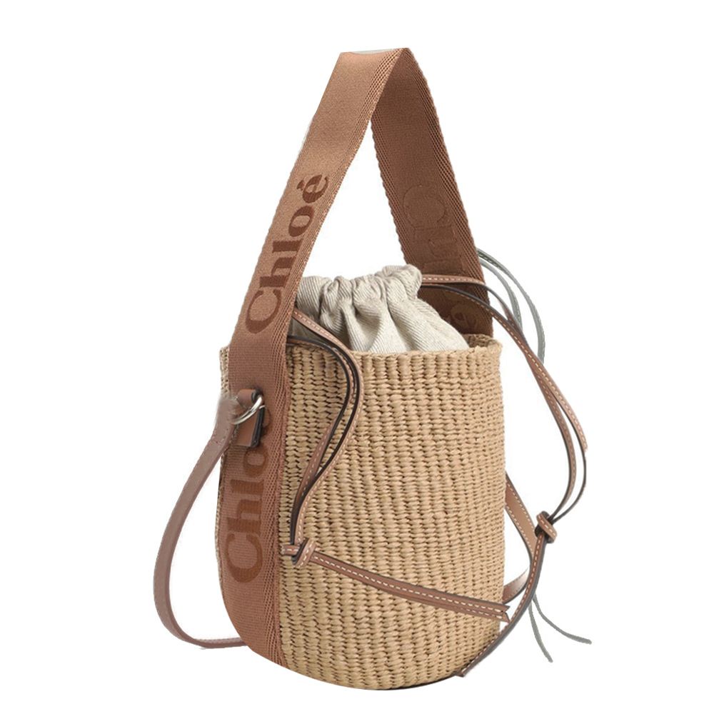 Chloe Woody Basket 草編水桶包小號/平行輸入/ 棕色