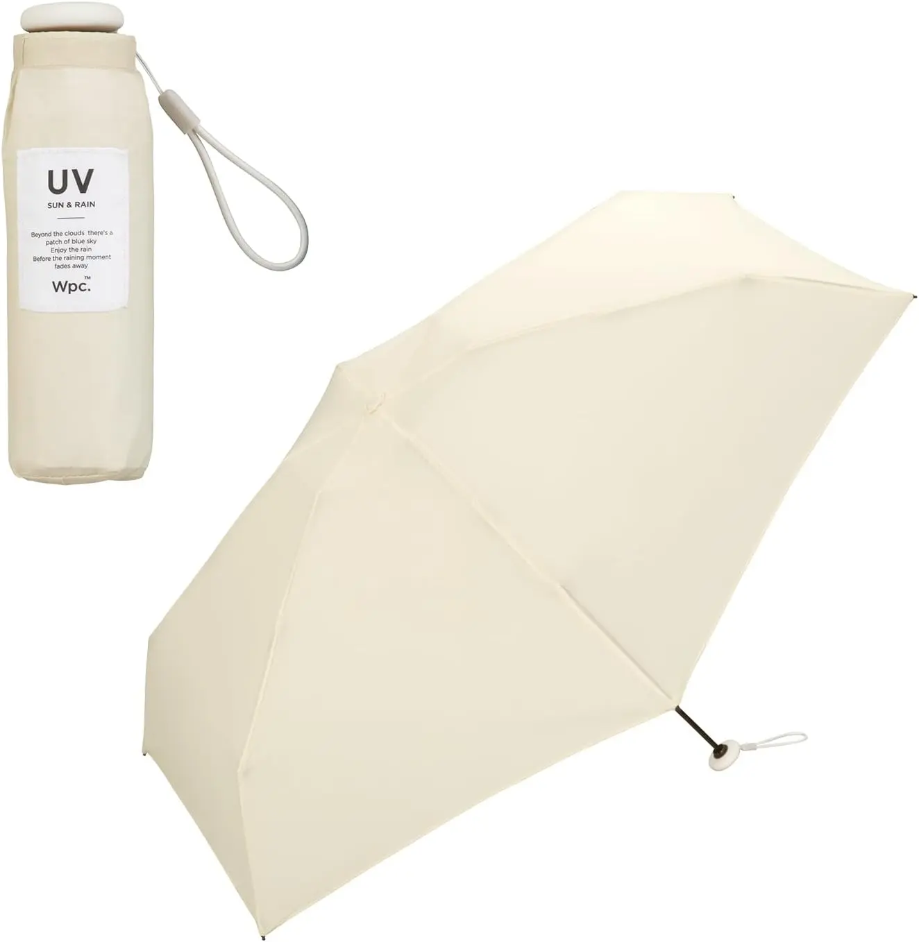 日本 Wpc. 晴雨兩用 UV90%迷你折傘/ Cream