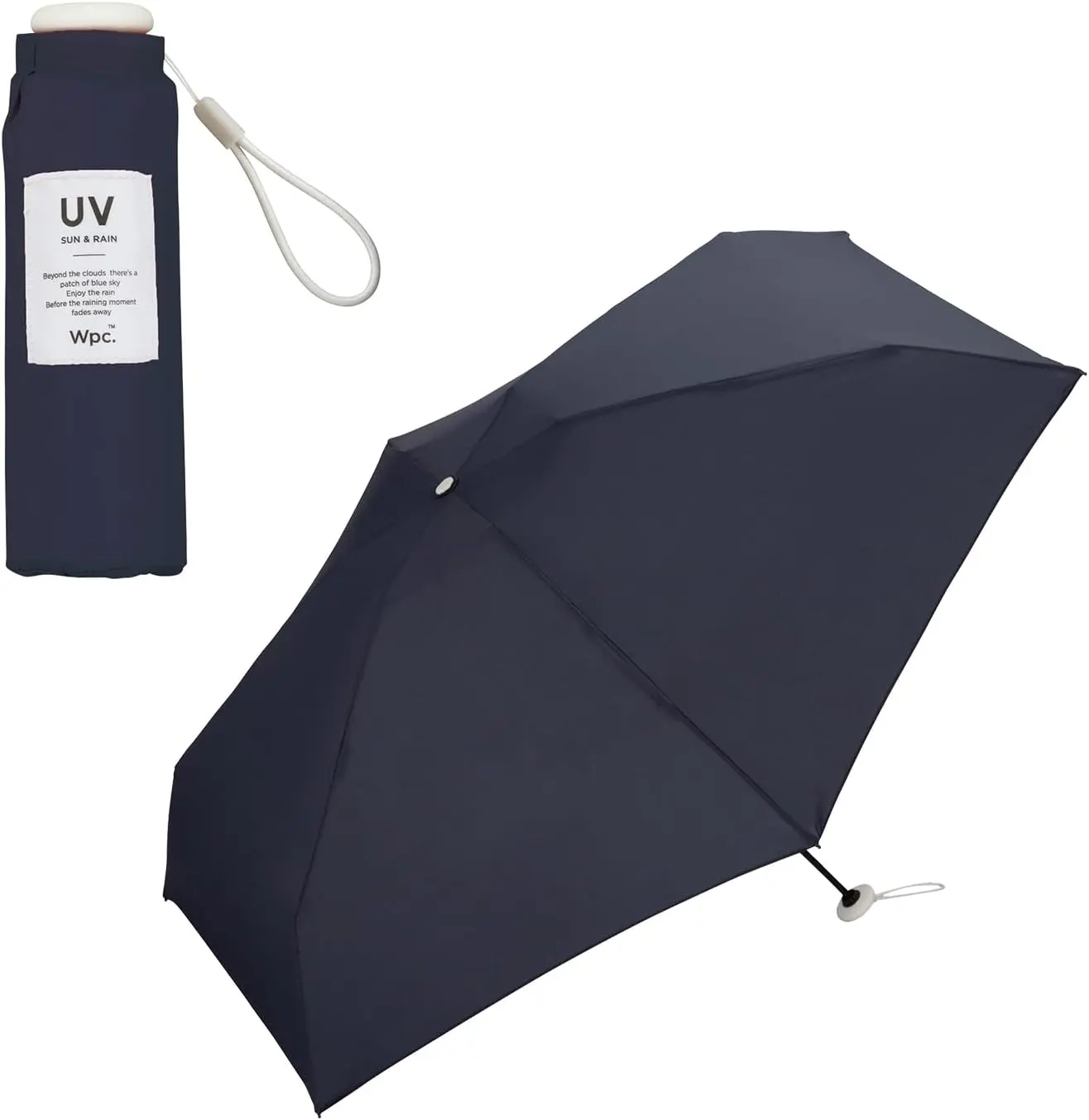 日本 Wpc. 晴雨兩用 UV90%迷你折傘/ Midnight