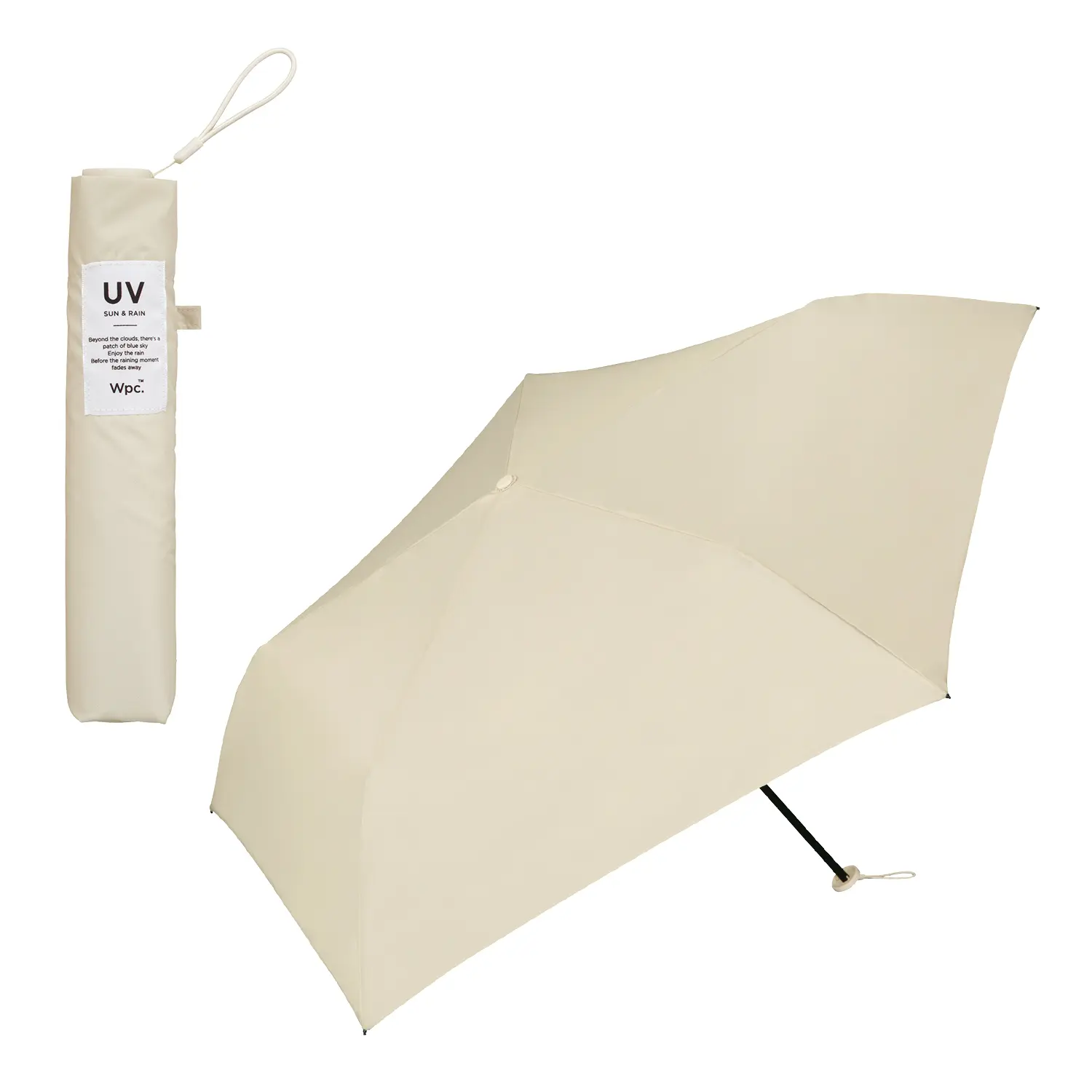 日本 Wpc. Air-Light晴雨兩用 UV90%極輕折傘/ Beige