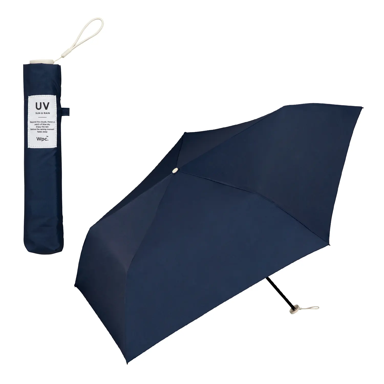日本 Wpc. Air-Light晴雨兩用 UV90%極輕折傘/ Navy