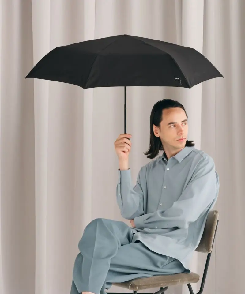 日本 Wpc. Classic 晴雨兩用瞬收折傘/ Black