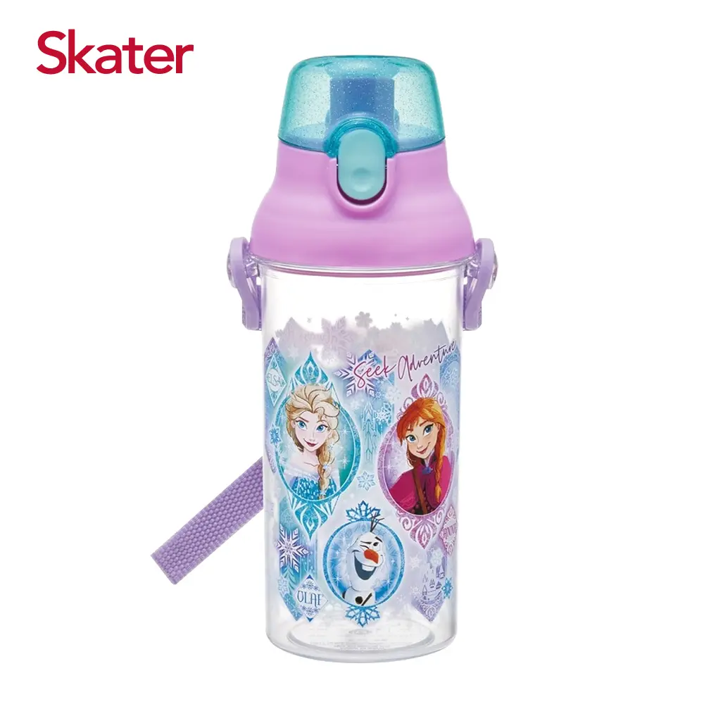 Skater直飲透明水壺/ 480ml/ 冰雪奇緣Heart