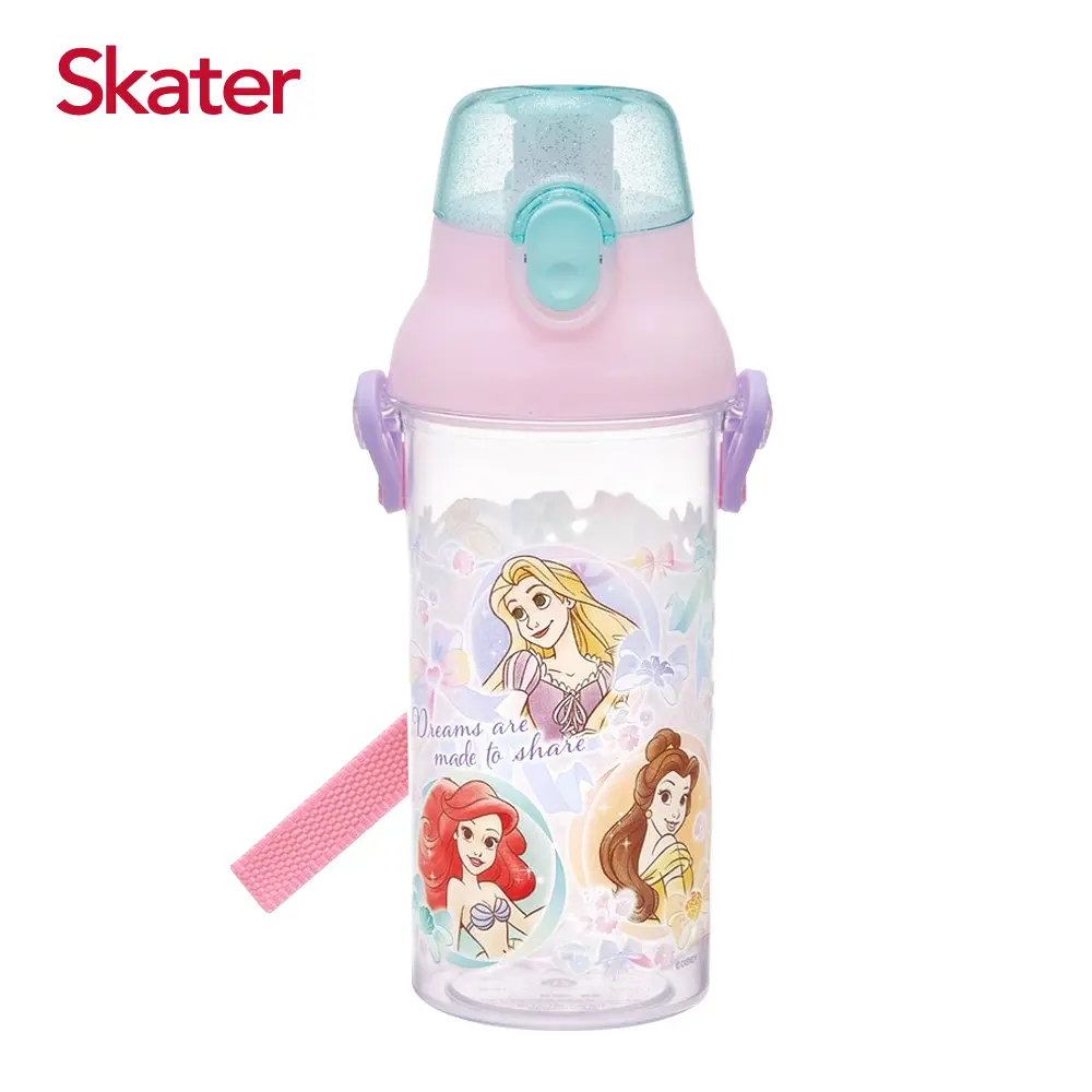 Skater直飲透明水壺/ 480ml/ 迪士尼公主Share
